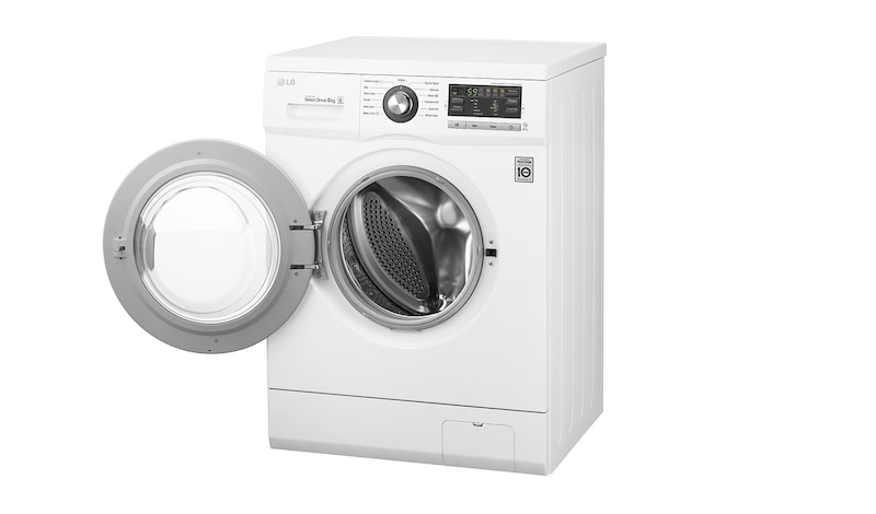 LG 8 kg, silnik Direct Drive z 10 letnią gwarancją, 6 motion, 1200 obr., Smart Diagnosis, 13 programów, F1296TD
