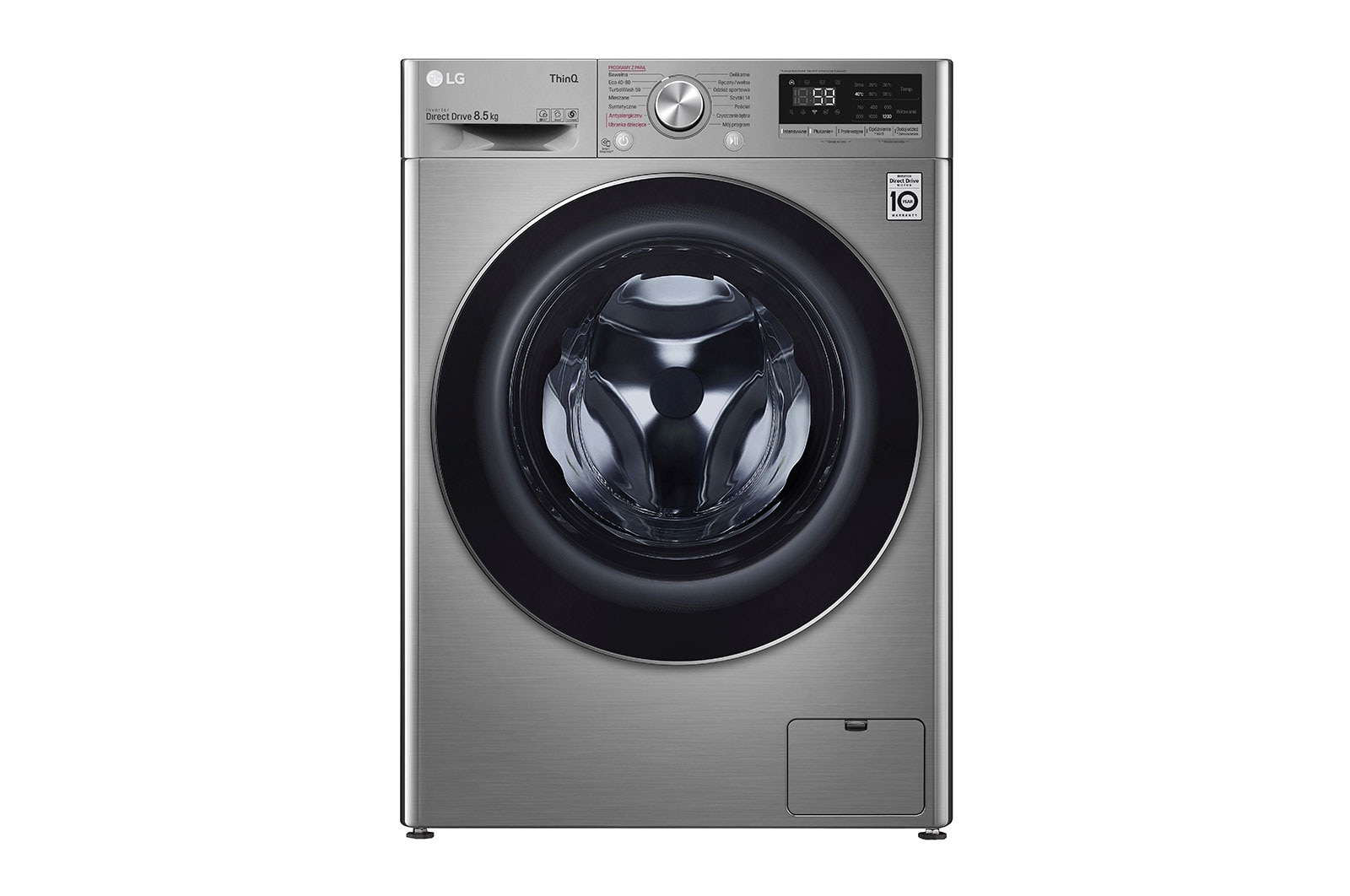 LG Pralka LG Vivace | srebrna | V500 | slim 8,5kg | Steam | 1200 rpm | ThinQ | AIDD | F2WV5S8S2TE, F2WV5S8S2TE