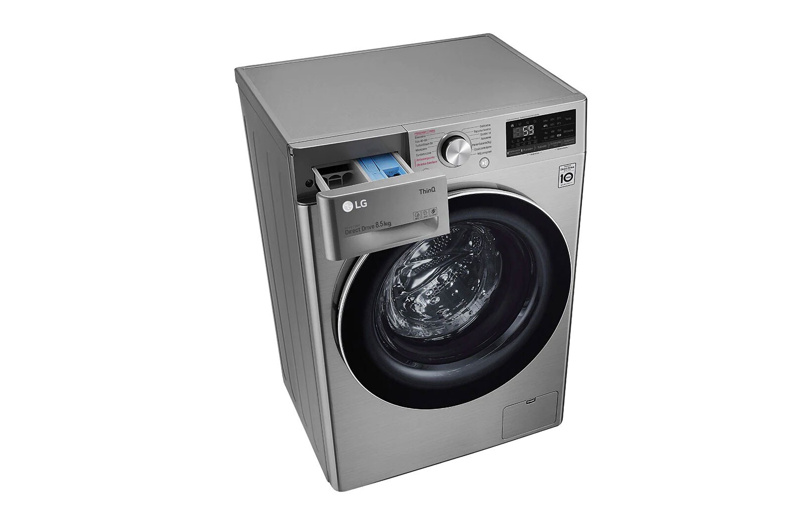 LG Pralka LG Vivace | srebrna | V500 | slim 8,5kg | Steam | 1200 rpm | ThinQ | AIDD | F2WV5S8S2TE, F2WV5S8S2TE