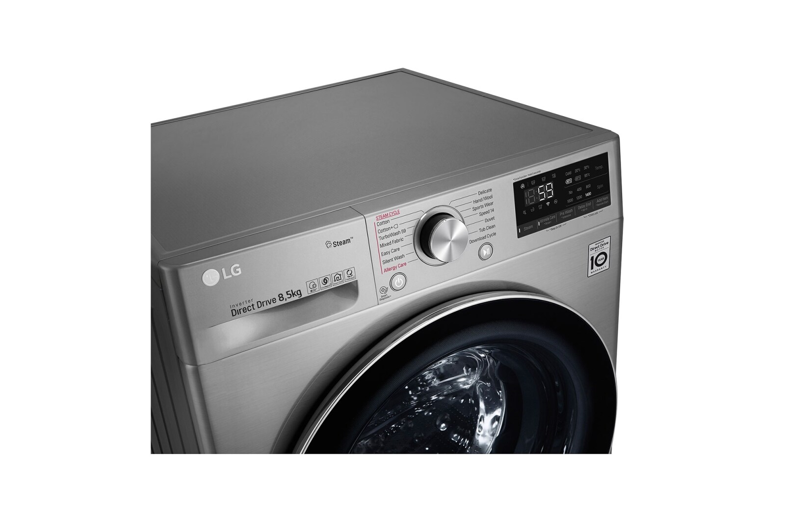 LG Pralka LG Vivace V700 slim 8,5kg Steam+ 1200rpm ThinQ F2WV7S8P2T, F2WV7S8P2T