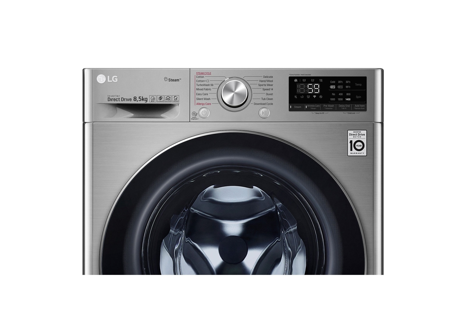 LG Pralka LG Vivace V700 slim 8,5kg Steam+ 1200rpm ThinQ F2WV7S8P2T, F2WV7S8P2T