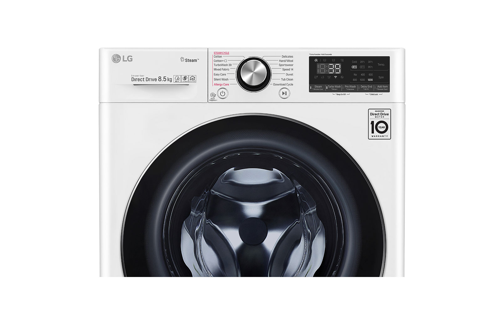 LG Pralka LG Vivace V900 slim 8,5kg Steam+ 1200rpm ThinQ F2WV9S8P2A, F2WV9S8P2A