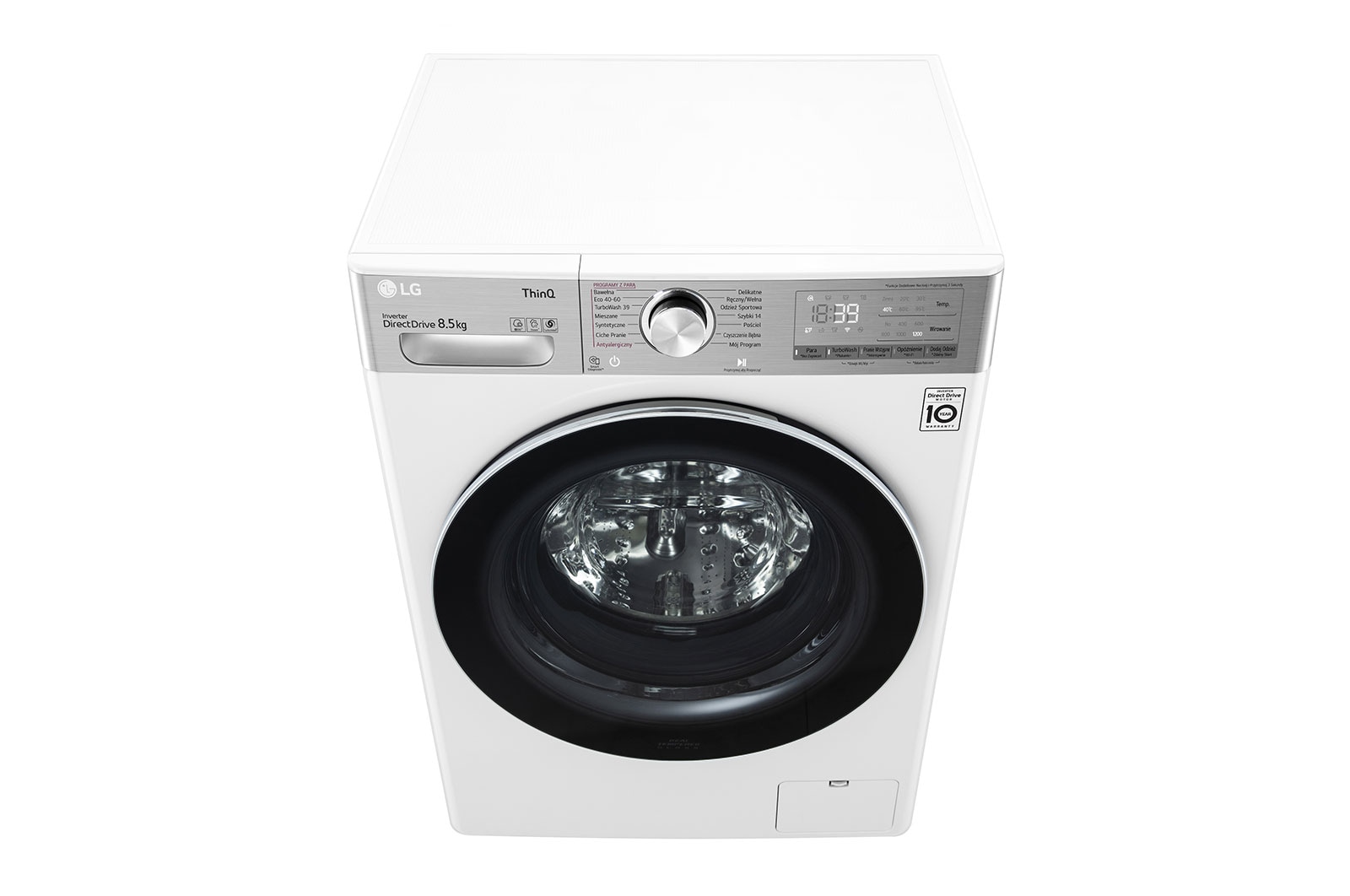 LG Pralka LG Vivace | V900 | biała | slim 8,5kg | Steam+ | 1200 rpm |TurboWash 360 | ThinQ | F2WV9S8P2E, F2WV9S8P2E