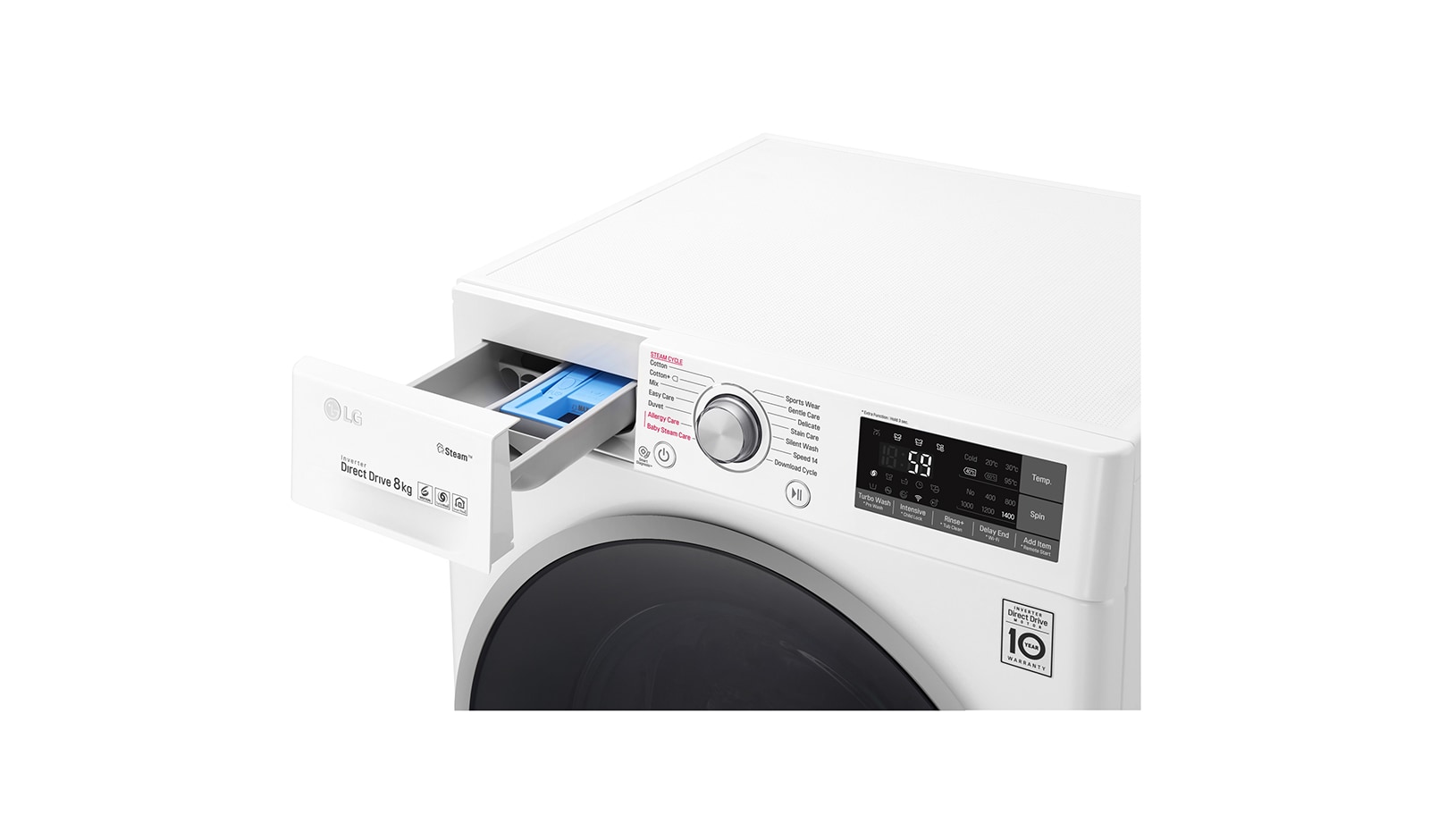 LG Pralka C3 SteamSpa 1400rpm 8kg, F4J7TY1W