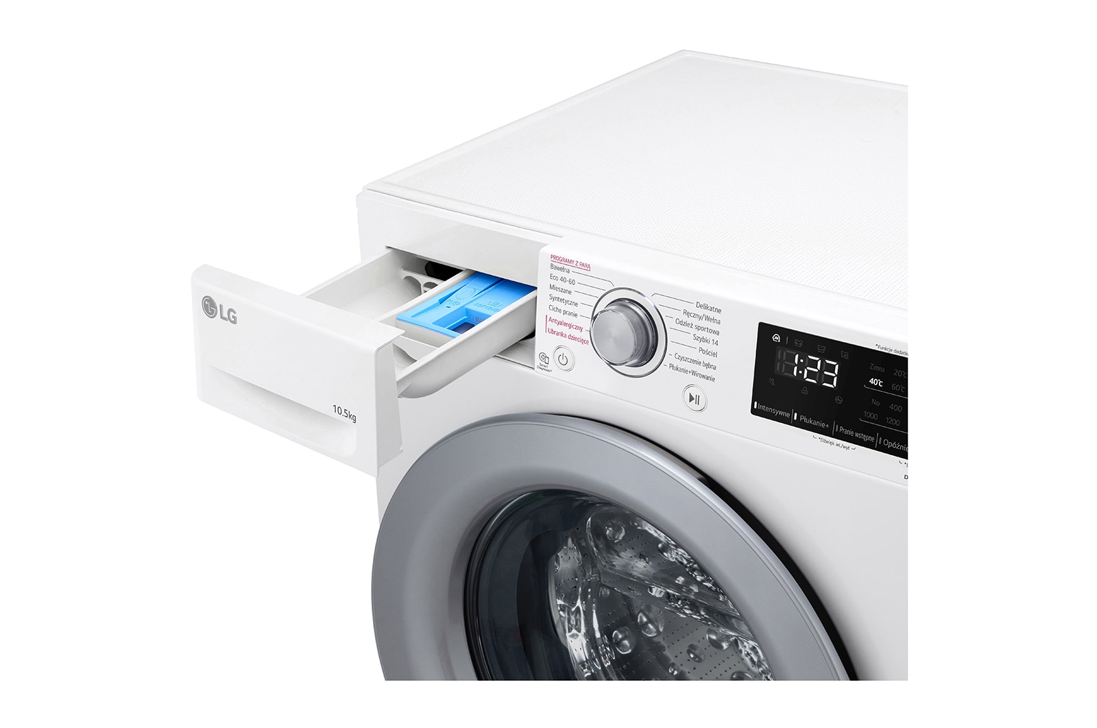 LG Pralka LG Vivace | biała | V300 | 10,5kg | Steam | 1400 rpm | biała | AIDD | F4WV310S4A, F4WV310S4A