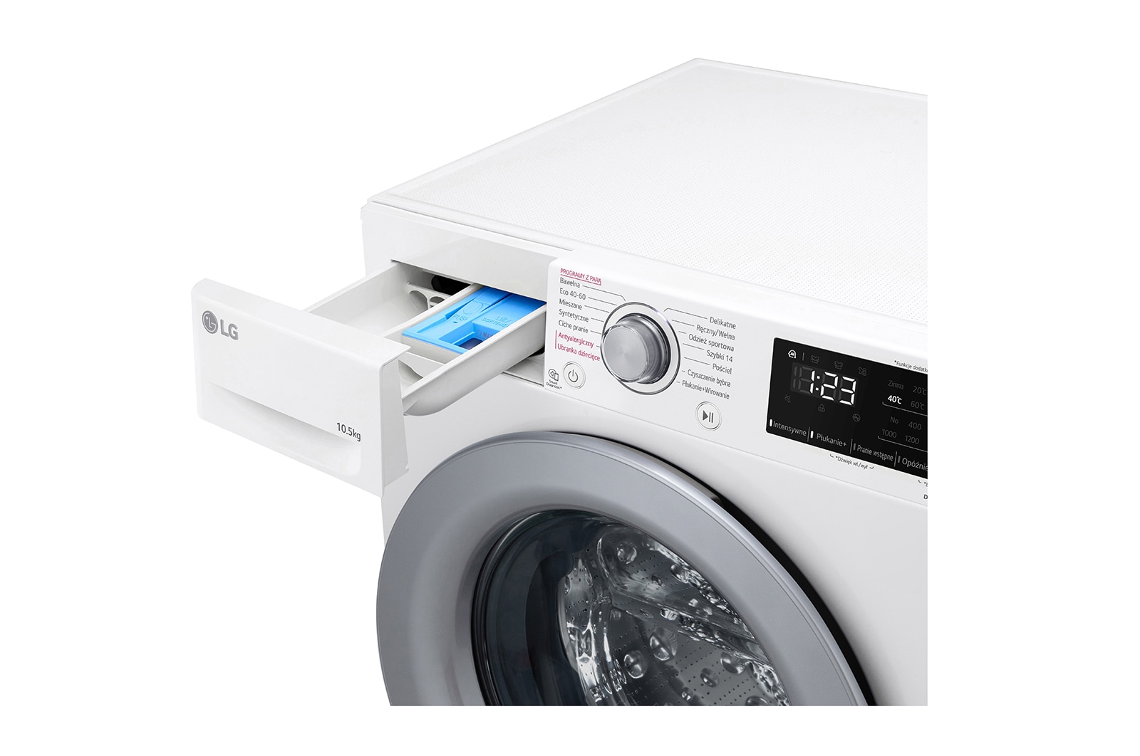 LG Pralka LG Vivace | biała | V300 | 10,5kg | Steam | 1400 rpm | biała | AIDD | F4WV310S4A, F4WV310S4A