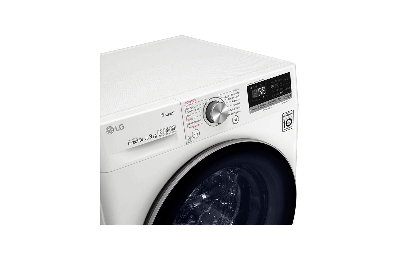 LG Pralka LG Vivace V500 9kg TurboWash™ 1400rpm ThinQ F4WV509S1E , F4WV509S1E