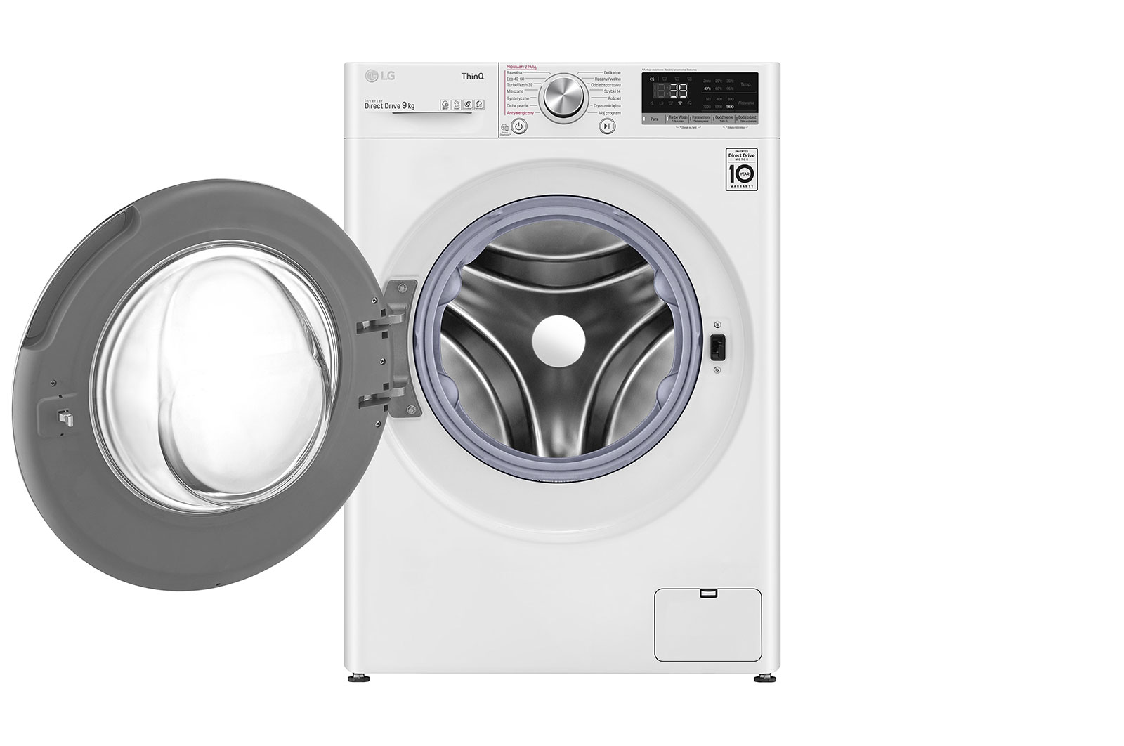 LG Pralka LG Vivace | V700 | biała | 9kg | Steam | 1400 rpm | ThinQ | AIDD | F4WV709S1BE, F4WV709S1BE