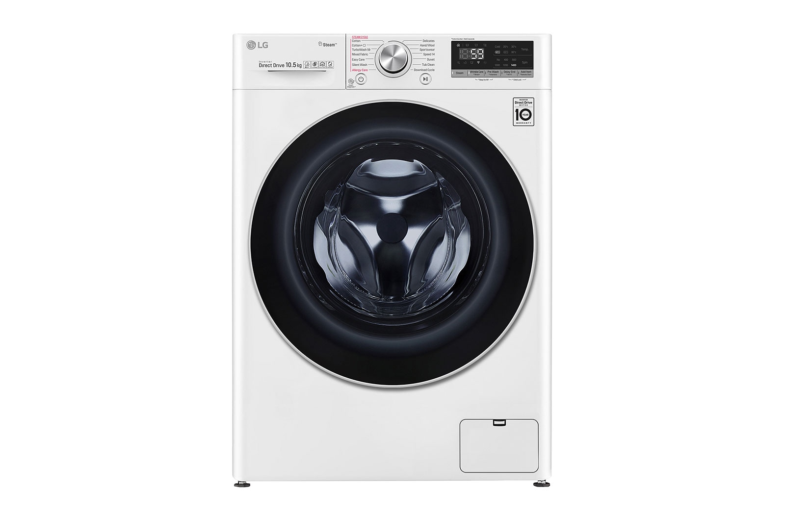 LG Pralka LG Vivace V700 10,5kg Steam+ 1400rpm ThinQ F4WV710P1, F4WV710P1