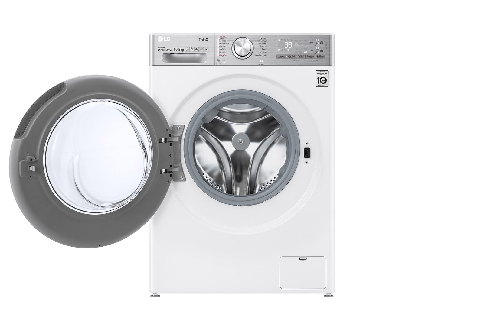 LG Pralka LG Vivace | V900 | 10,5kg | Steam+ | TurboWash 360 | 1600 rpm | ThinQ | AIDD | ezDispense | F6WV910A2E, F6WV910A2E