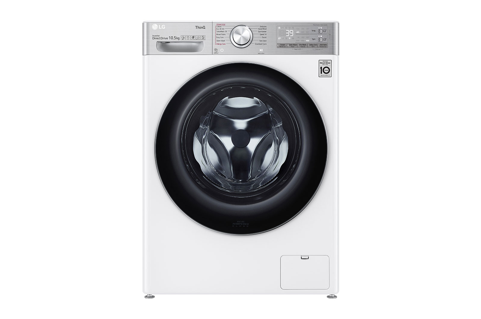LG Pralko-suszarka LG Vivace | V900 | 10,5/7 kg | Steam+ | 1400 rpm | ThinQ | AIDD | Programy antyalergiczne | F4DV910A2E, F4DV910A2E