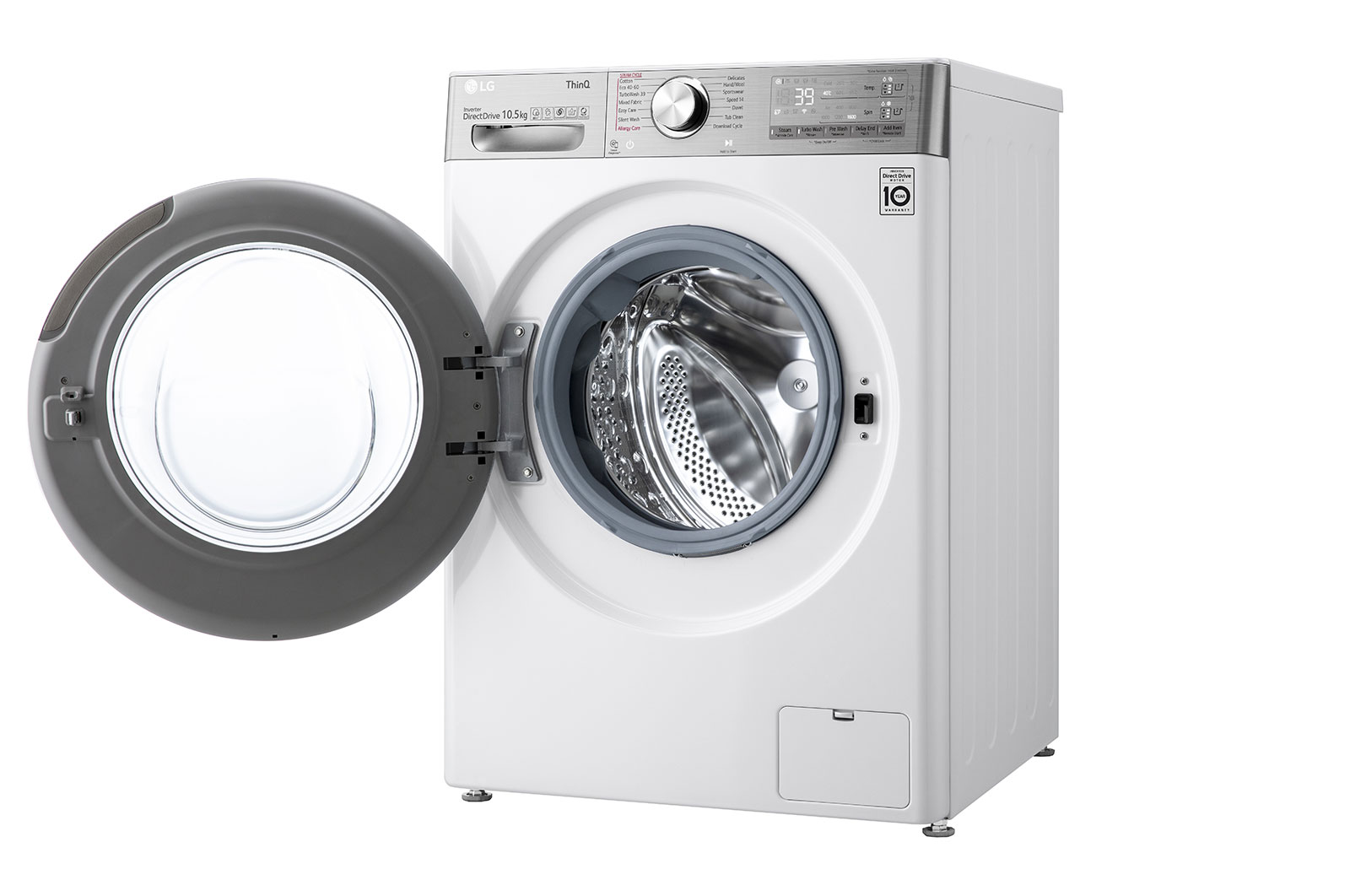 LG Pralko-suszarka LG Vivace | V900 | 10,5/7 kg | Steam+ | 1400 rpm | ThinQ | AIDD | Programy antyalergiczne | F4DV910A2E, F4DV910A2E
