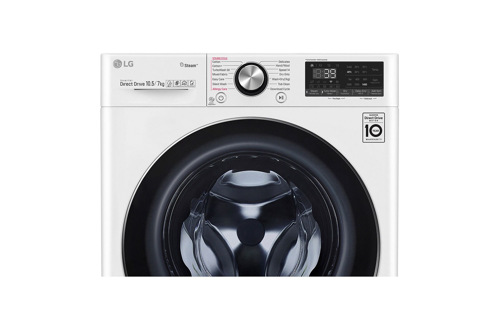 LG Pralko-suszarka LG Vivace V900 10,5/7 kg Steam+ 1400rpm ThinQ F4DV910H2, F4DV910H2