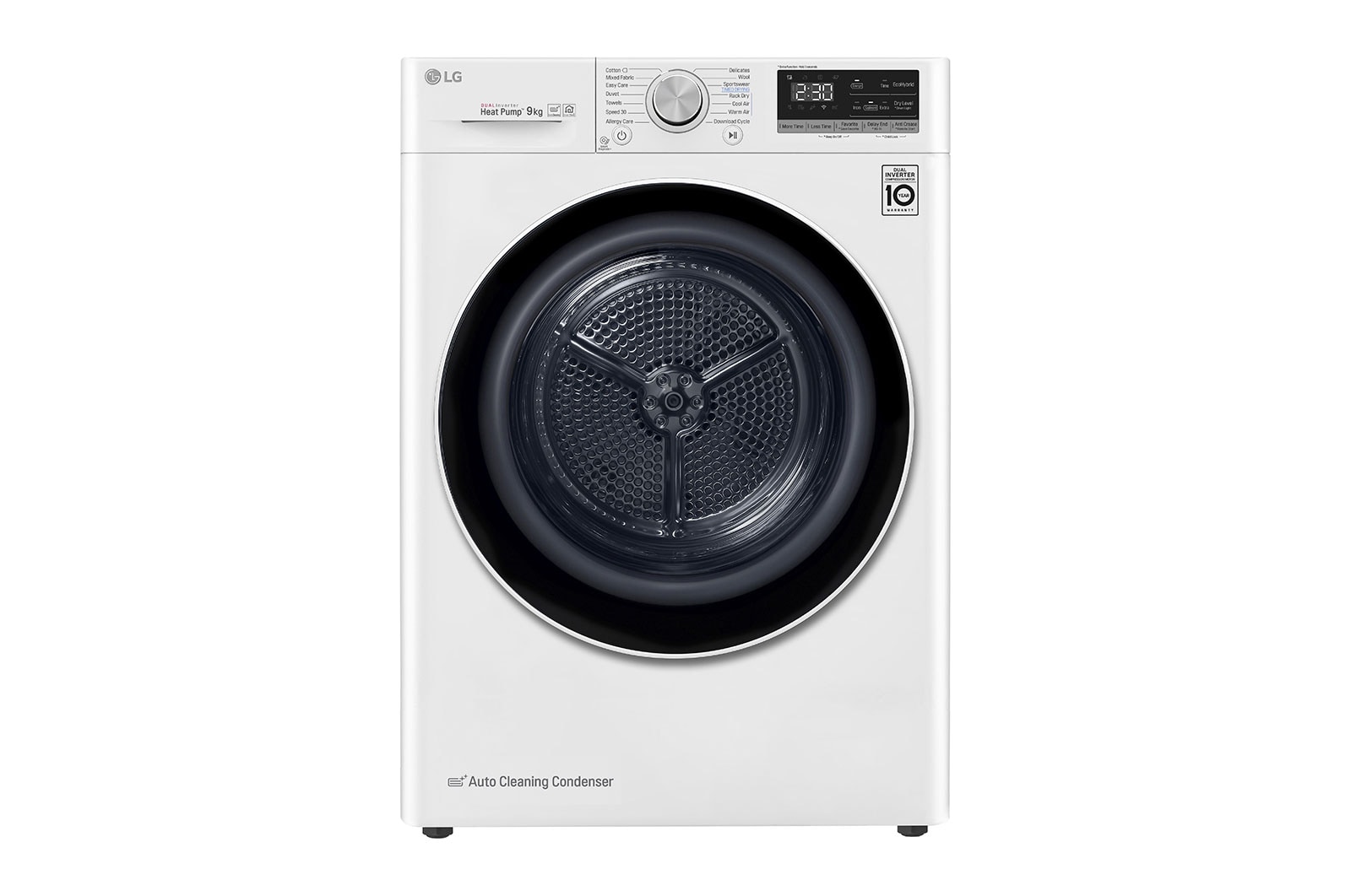 LG Suszarka LG | 9kg | ThinQ | Programy antyalergiczne | DUAL Inverter Heat Pump™ | Automatyczne czyszczenie skraplacza  | RC90V9AV4N, RC90V9AV4N