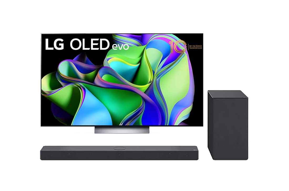 LG Telewizor 55” OLED evo 4K OLED55C3 z soundbarem SC9S, 55C31L-SC95.BUNDLE