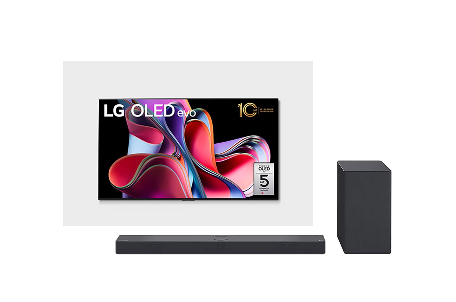 LG Przedsprzedaż promocyjna: telewizor 65” OLED evo Gallery 4K OLED65G3 z soundbarem SC9S, 65G33L-SC95.BUNDLE