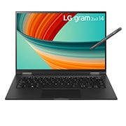 LG Laptop LG gram 2in1 14'' 2023 z dotykowym ekranem 16:10, Windows 11 Home, SSD 512GB M.2(NVME), 16GB, Intel Evo z procesorem Intel® Core™ i5 13. generacji, 14T90R, kolor czarny, 14T90R-G.AA55Y