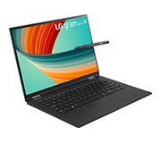 LG Laptop LG gram 2in1 14'' 2023 z dotykowym ekranem 16:10, Windows 11 Home, SSD 512GB M.2(NVME), 16GB, Intel Evo z procesorem Intel® Core™ i5 13. generacji, 14T90R, kolor czarny, 14T90R-G.AA55Y
