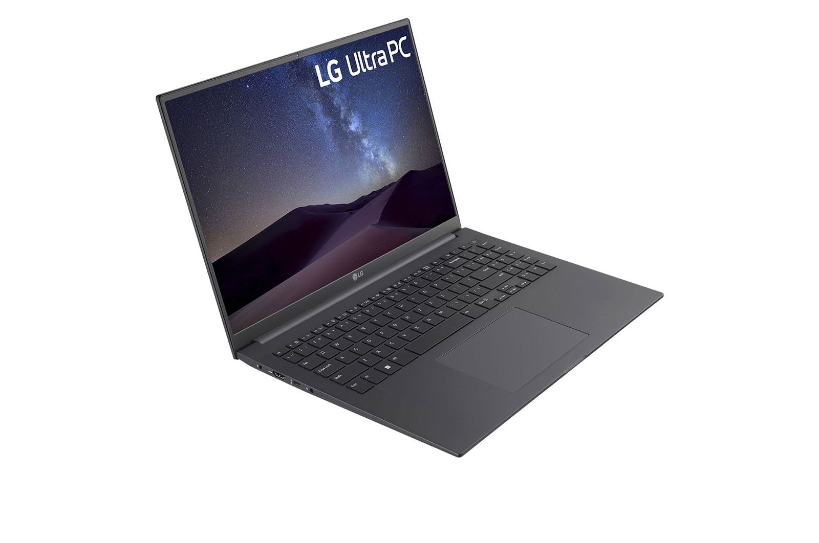 LG Lekki laptop LG UltraPC z ekranem IPS o przekątnej 16'' i proporcjach 16:10 z technologią przeciwodblaskową oraz procesorem AMD Ryzen™ 5000, 16U70Q-G