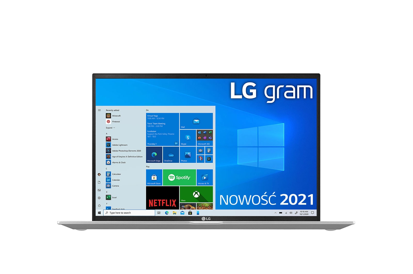 LG Ultrabook LG gram 16" 2021, Windows 10 Home, SSD 512GB, 16GB, Intel Evo z procesorem Intel® Core™ i5 11 generacji, 16Z90P-G, kolor srebrny, 16Z90P-G.AA56Y