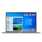 LG Ultrabook LG gram 16" 2021, Windows 10 Home, SSD 512GB, 16GB, Intel Evo z procesorem Intel® Core™ i5 11 generacji, 16Z90P-G, kolor srebrny, 16Z90P-G.AA56Y