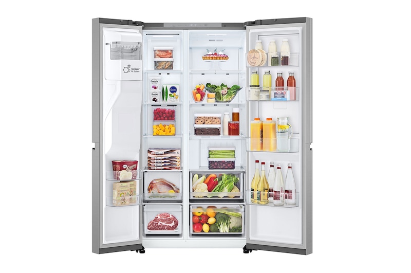 front open with food stored