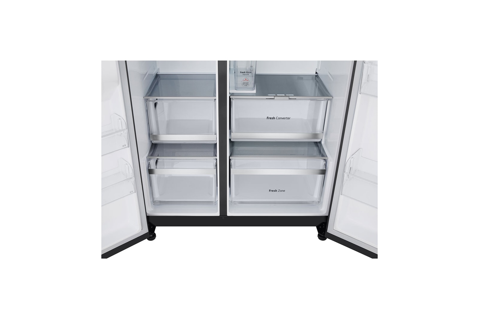 Widok dolnej tacy bez jedzenia