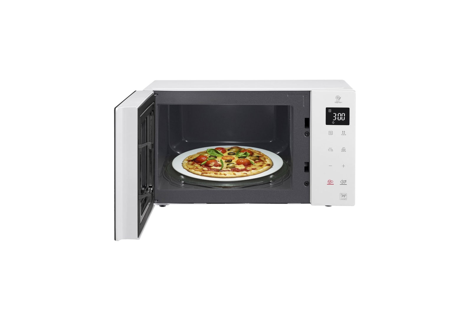 Front view with food