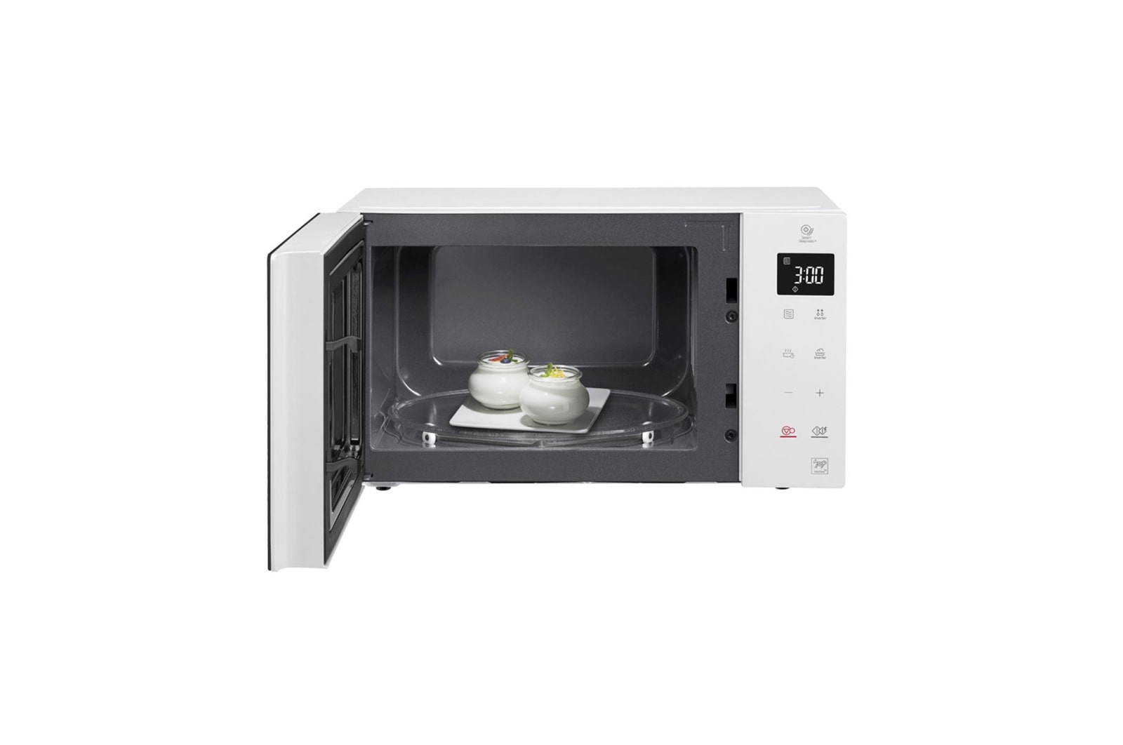 Front view with food