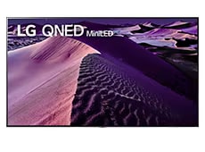 fioletowa pustynia nocą na ekranie modelu QNED85