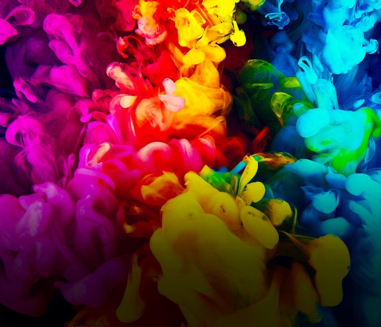 Film przedstawiający płynne linie ruchu kolorów. 