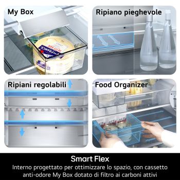 Smart Flex frigorifero combinato LG GBBS726AMB