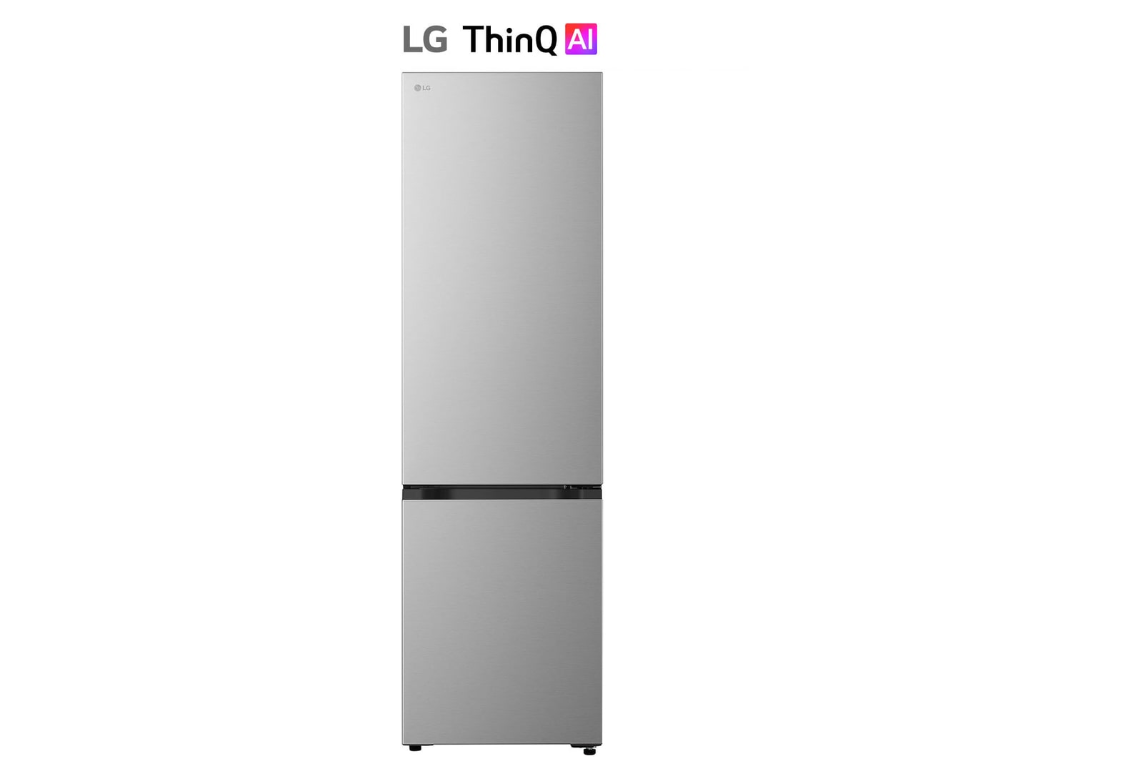 Vue avant du congélateur inférieur LG (gbbs726cpy) avec finition noir mat