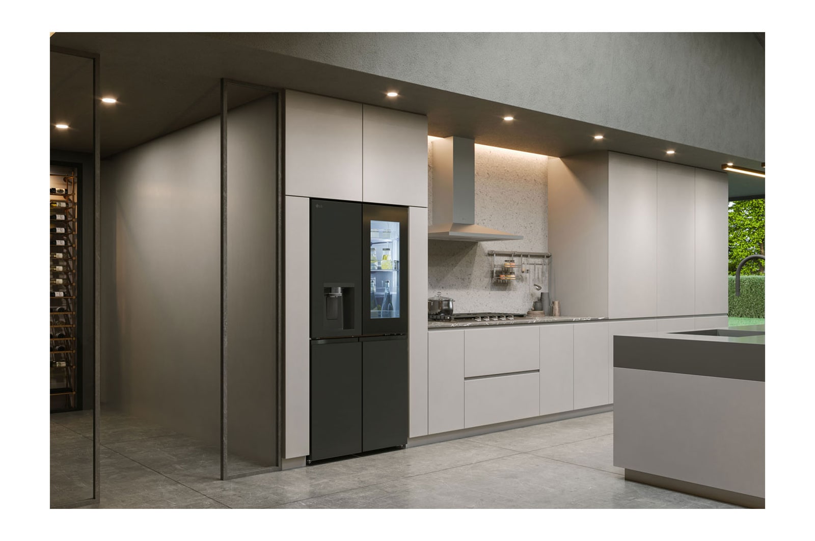 LG Lodówka side by side multidoor LG | 635 L | Klasa E | Ciemny grafit | ThinQ(tm)  | DoorCooling+™| GMG860EPBE, GMG860EPBE