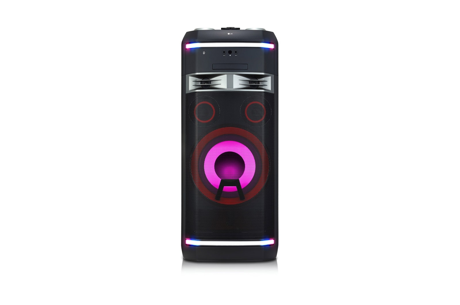 LG Coluna LG XBOOM OL100, 2000W, Meridian, DJ, Karaoke, Sound Sync, Bluetooth, USB, ligação ótica, MIC, CD, FM, OL100