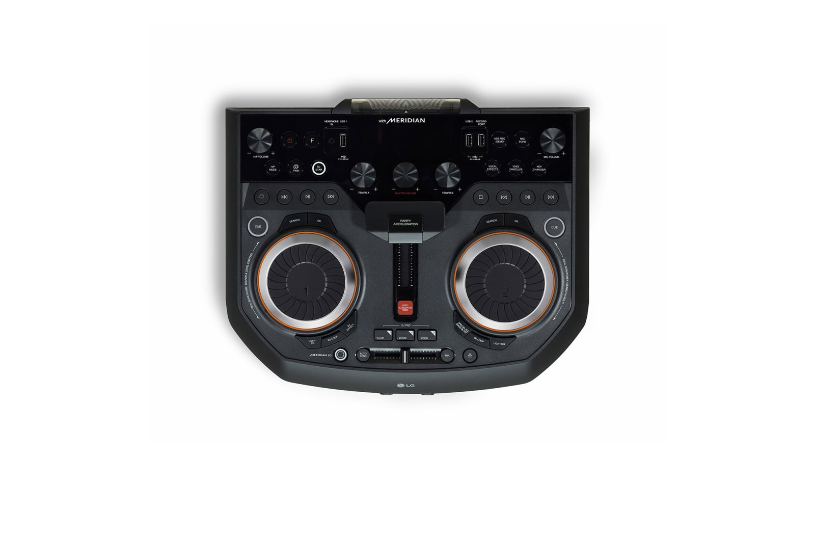 LG Coluna LG XBOOM OL100, 2000W, Meridian, DJ, Karaoke, Sound Sync, Bluetooth, USB, ligação ótica, MIC, CD, FM, OL100