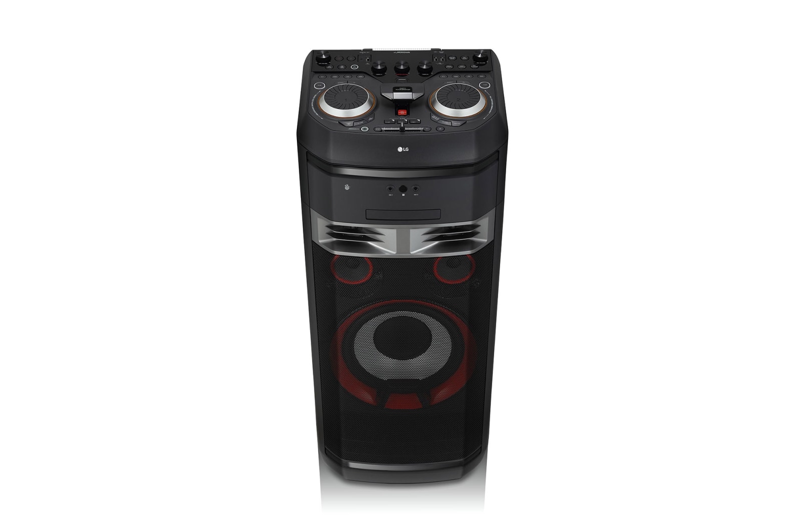 LG Coluna LG XBOOM OL100, 2000W, Meridian, DJ, Karaoke, Sound Sync, Bluetooth, USB, ligação ótica, MIC, CD, FM, OL100