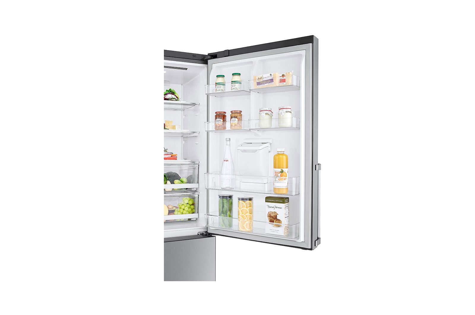 LG Frigorífico Combinado | 461 L | Etiqueta energética E | 1,85 m | DoorCooLing+™ | Wi-Fi | Dispensador sem canaLização, GBF567PZCMB