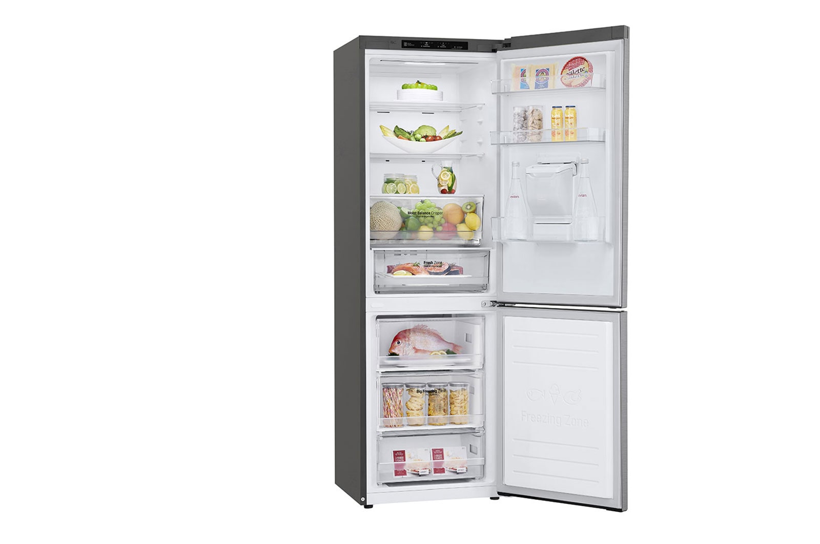 LG Frigorífico Combinado | 340 L | Etiqueta energética E | 1,86 m | DoorCooLing+™ | Dispensador sem canaLização, GBF61PZJMN