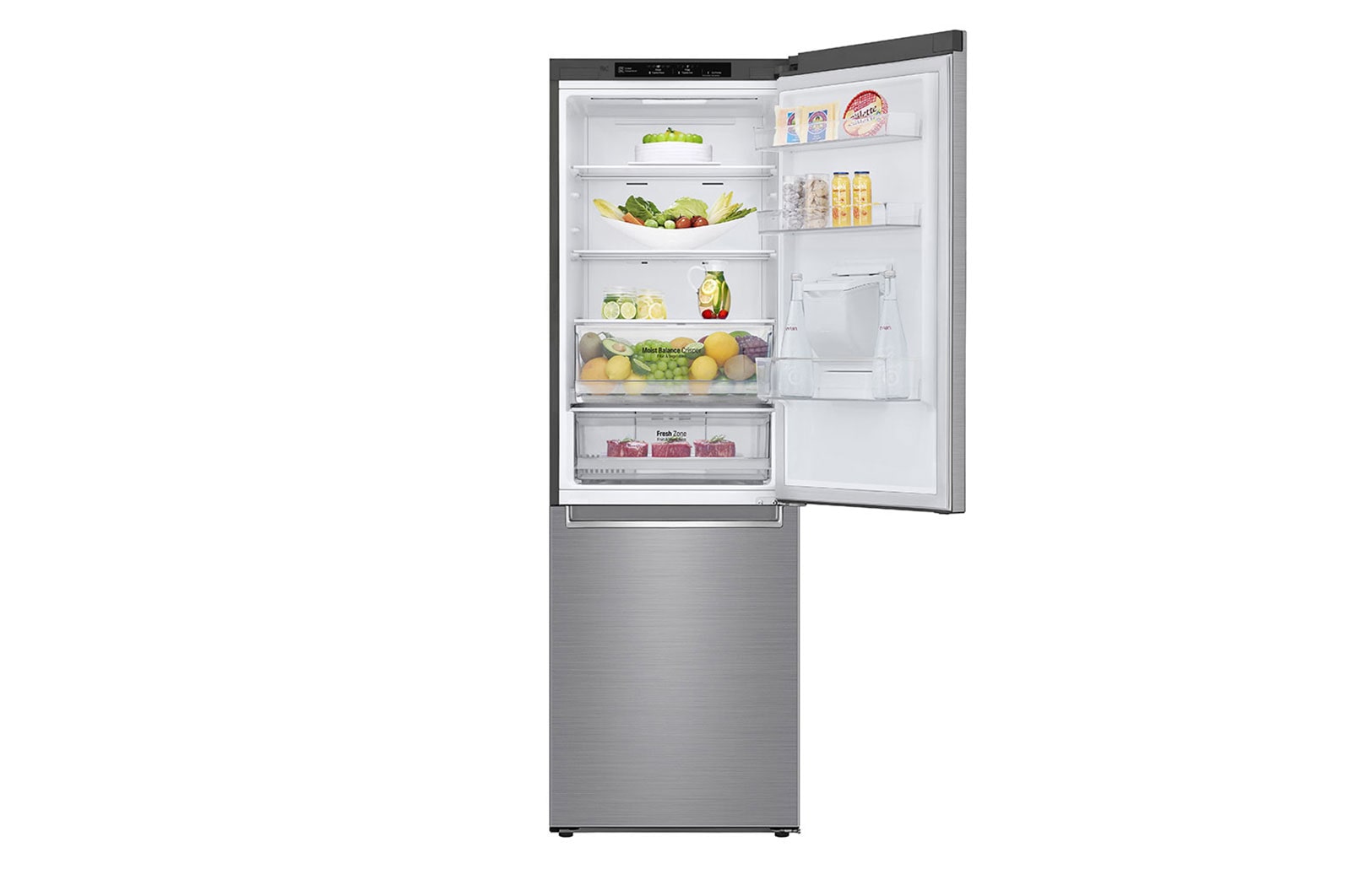 LG Frigorífico Combinado | 340 L | Etiqueta energética E | 1,86 m | DoorCooLing+™ | Dispensador sem canaLização, GBF61PZJMN