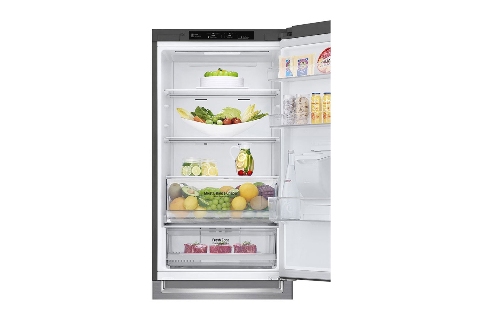 LG Frigorífico Combinado | 340 L | Etiqueta energética E | 1,86 m | DoorCooLing+™ | Dispensador sem canaLização, GBF61PZJMN