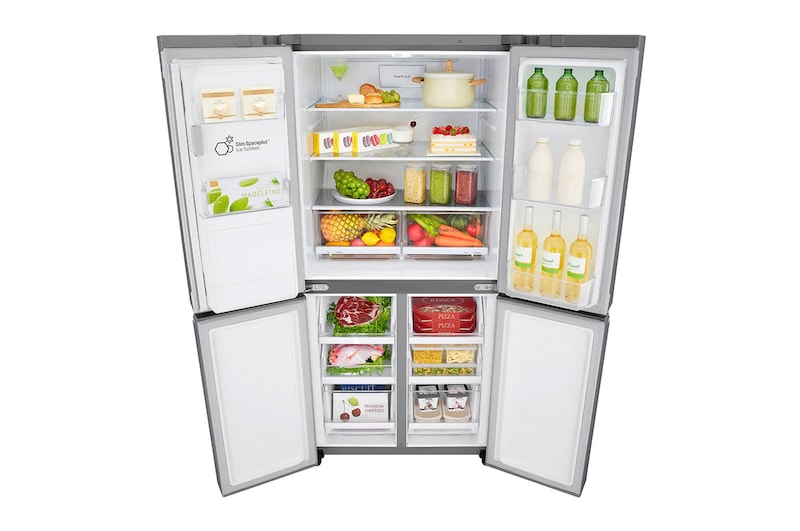 LG Frigorífico Americano de 4 portas | 506 L | Etiqueta energética E | UVnano™ | DoorCooLing+™ | Dispensador sem canaLização, GML844PZAE