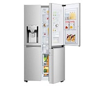 LG Frigorífico Americano LG GSJ961NSVZ, 625 litros, eficiência energética F, Door in Door™, Pure N Fresh™, Door Cooling+™, dispensador sem canalização, Noble Steel, GSJ961NSVZ