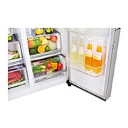 LG Frigorífico Americano LG GSJ961NSVZ, 625 litros, eficiência energética F, Door in Door™, Pure N Fresh™, Door Cooling+™, dispensador sem canalização, Noble Steel, GSJ961NSVZ