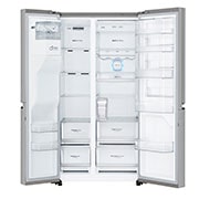 LG Frigorífico Americano LG GSJ961NSVZ, 625 litros, eficiência energética F, Door in Door™, Pure N Fresh™, Door Cooling+™, dispensador sem canalização, Noble Steel, GSJ961NSVZ