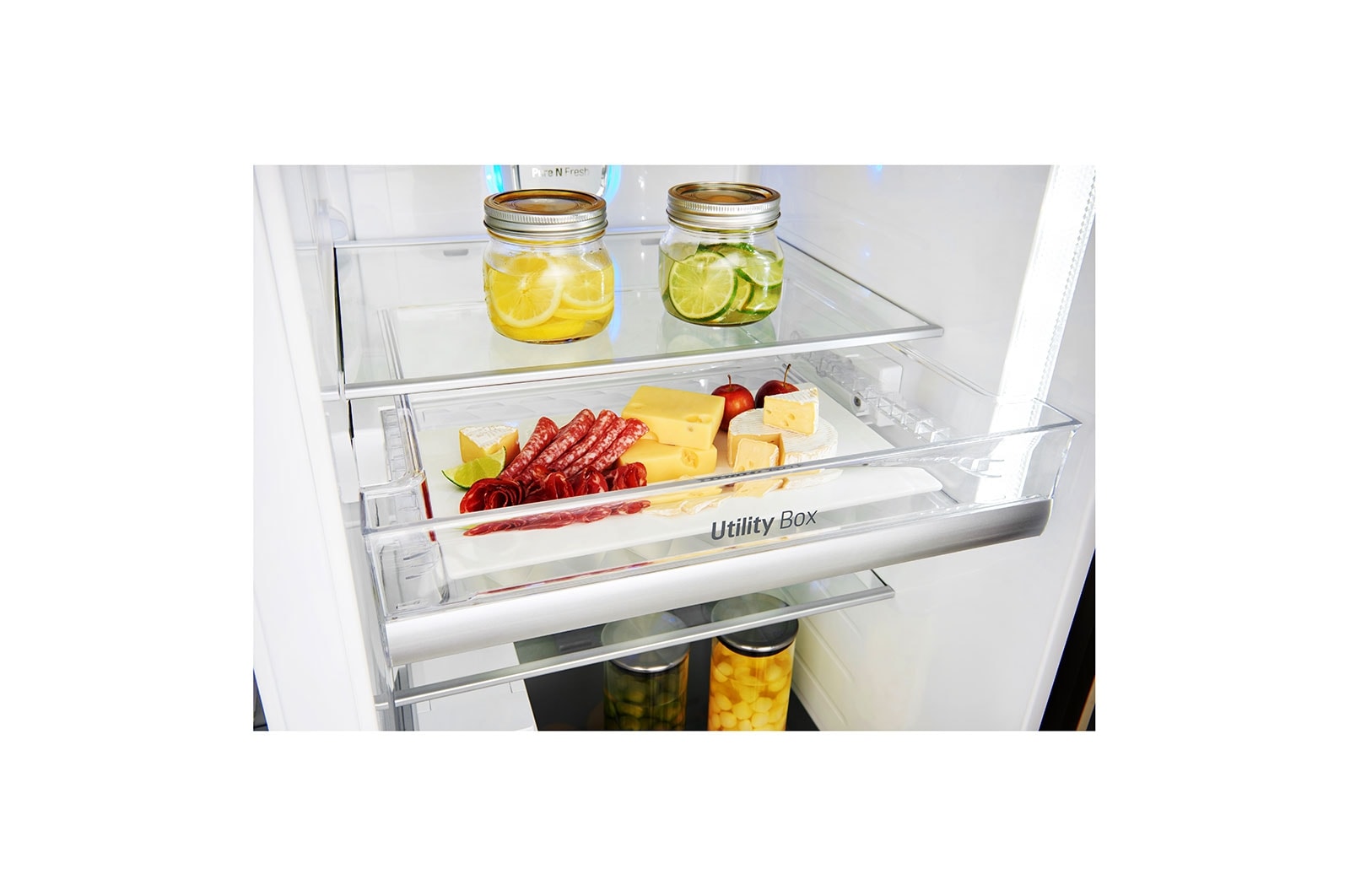 LG Frigorífico Americano LG GSJ961NSVZ, 625 litros, eficiência energética F, Door in Door™, Pure N Fresh™, Door Cooling+™, dispensador sem canalização, Noble Steel, GSJ961NSVZ