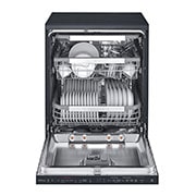 LG Máquina de lavar loiça LG DF425HMS, QuadWash™, 3 cestos reguláveis, eficiência energética D, TrueSteam™, abertura de porta automática, preto mate, DF425HMS