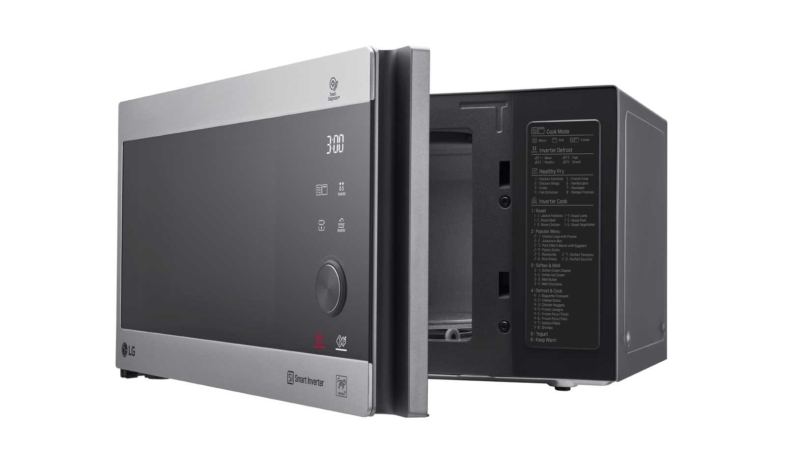 LG Micro-ondas com griLL | 25 L | 1000 W | Smart Inverter | EasyCLean™, MH6565CPS