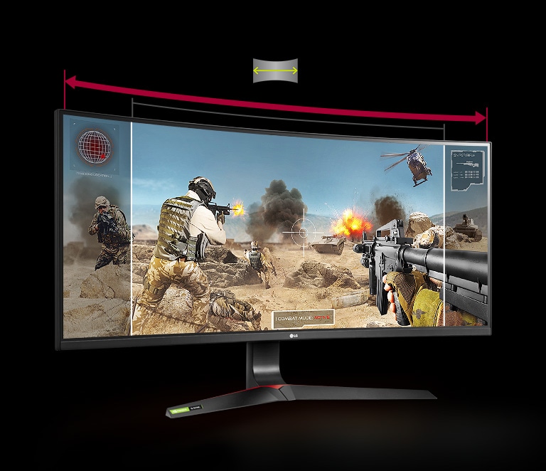 Vergleich des 34-Zoll-21:9-UltraWide™-Bildschirms mit Full HD mit einem Display in 16:9 und mit Full-HD-Auflösung