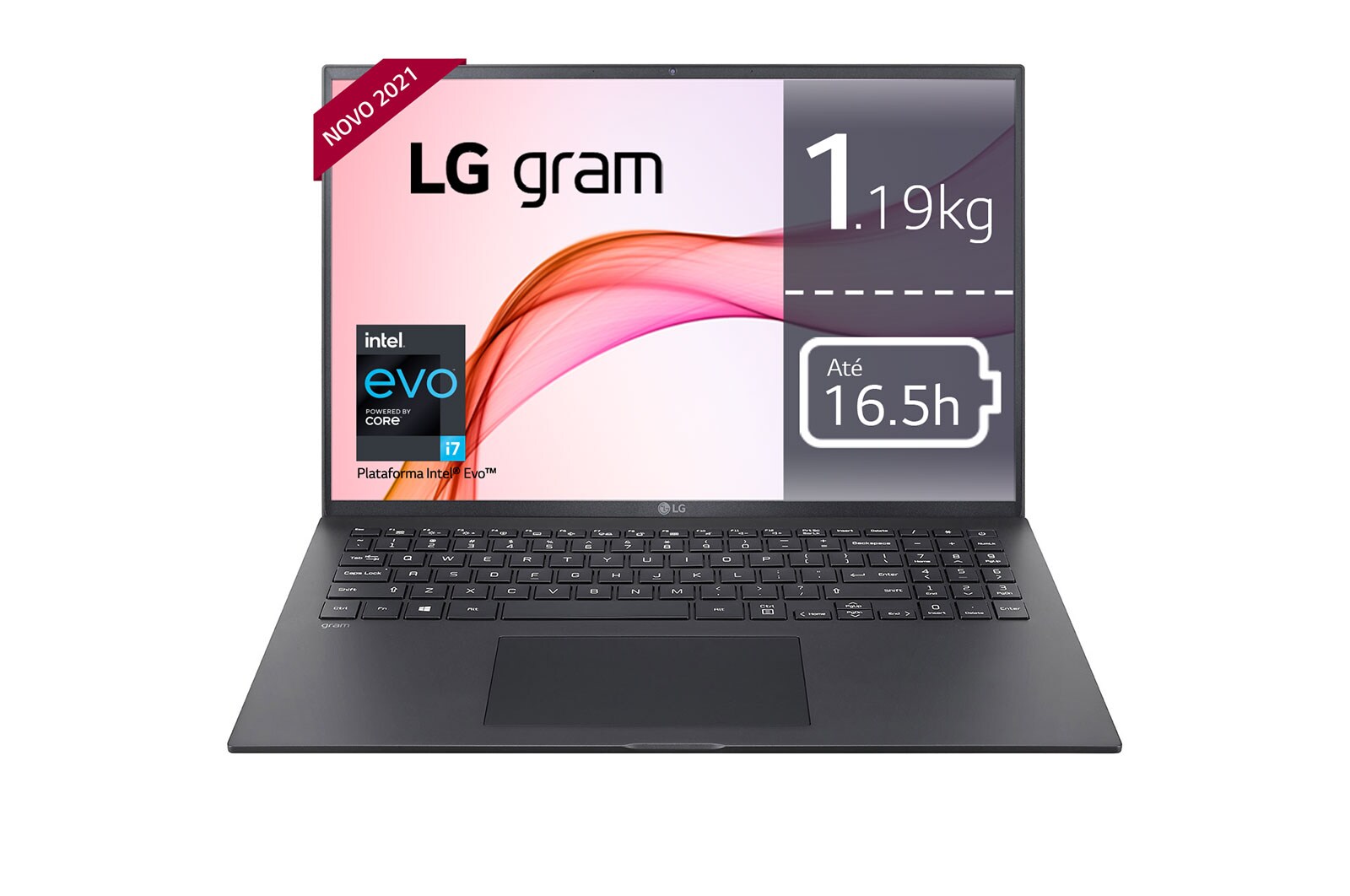 LG Portátil LG gram Ultraleve com ecrã 16" IPS e Plataforma Intel® Evo™, 16Z90P-G.AA86P